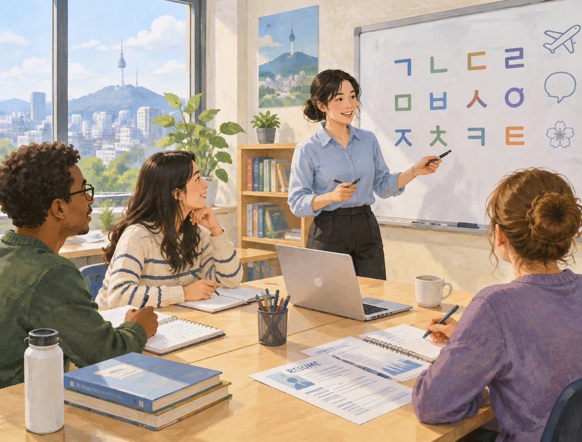 한국어와 진로 준비 수업에 참여한 학습자들