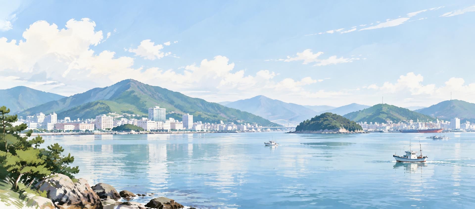 마산만과 창원 해안의 풍경